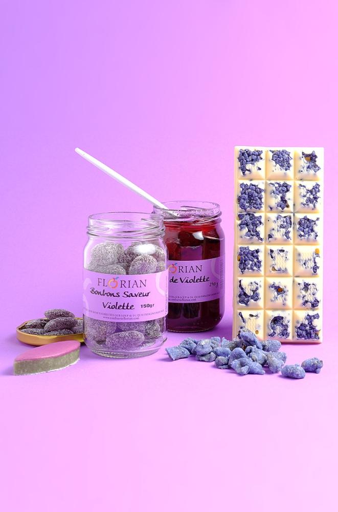 panier gourmand à la violette