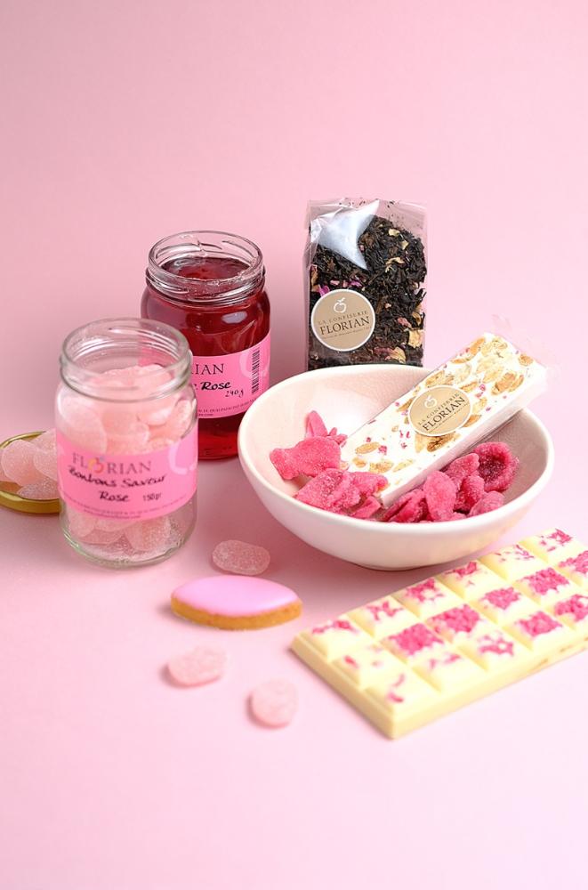 panier gourmand à la rose