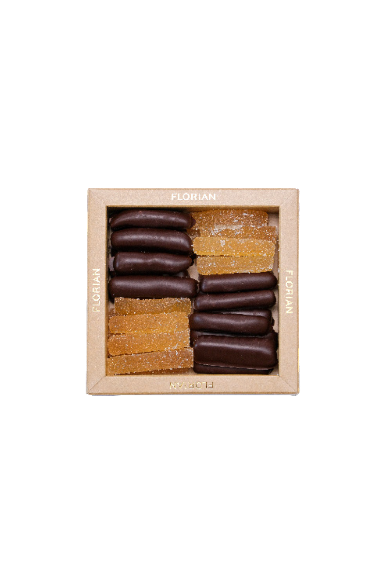 Sugared ginger and chocolate coated ginger giftbox