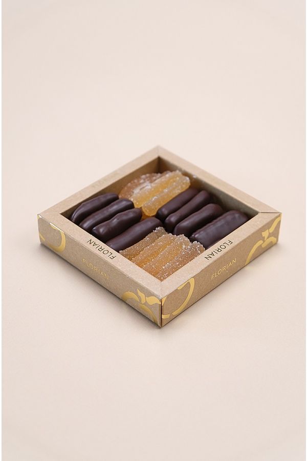 Sugared ginger and chocolate coated ginger duo