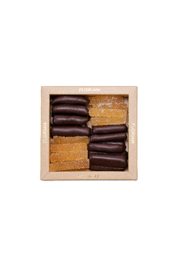 Sugared ginger and chocolate coated ginger giftbox