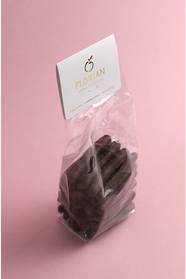 Dark chocolate orangettes by Confiserie Florian