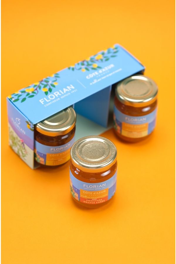 Côte d'Azur France gift set of orange, grapefruit, and lemon marmelade - Confiserie Florian