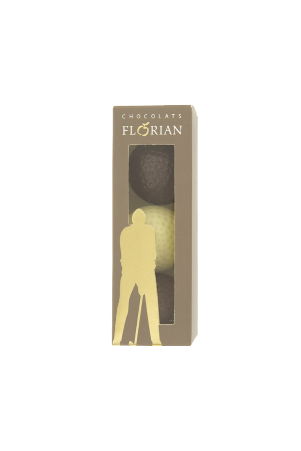 3 chocolate golf balls