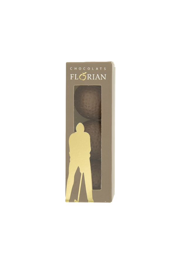 étui de 3 balles de golf au chocolat au lait