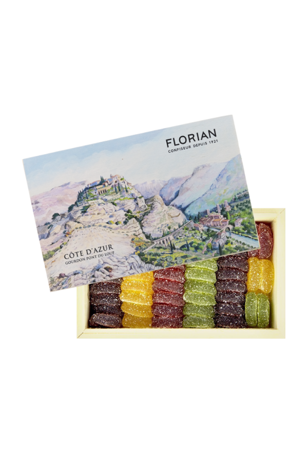 Coffret pâtes de fruits décor Gourdon - Confiserie Florian
