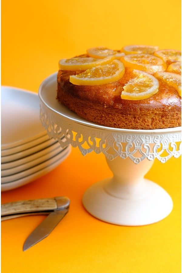 Soft orange sponge cake, an elegant cake