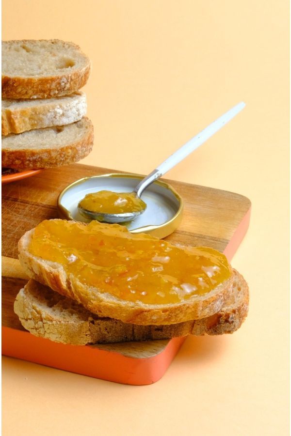 Mandarin jam on toast