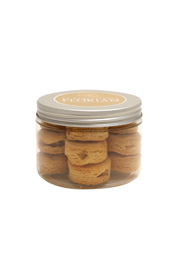 Box of pure butter mini shortbreads with candied orange