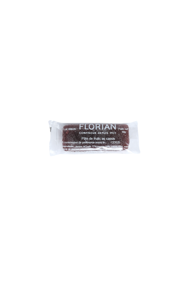 barre de pâtes de fruits cassis - format individuel - Confiserie Florian