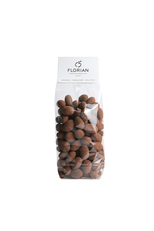 Floramande : amandes caramélisées cacaotées - Confiserie Florian