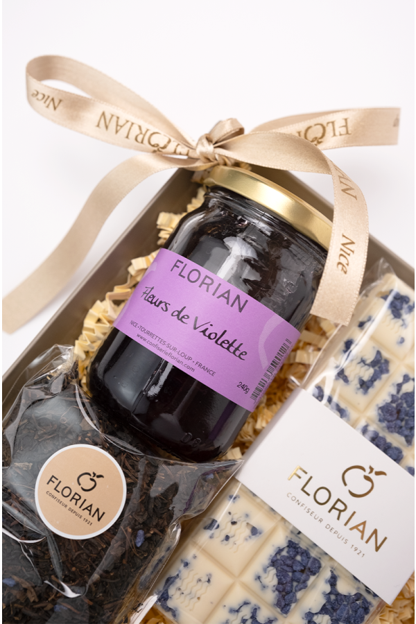Panier original à la violette - Confiserie Florian