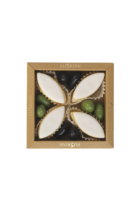 Boîte calissons et olives en chocolat - Confiserie Florian