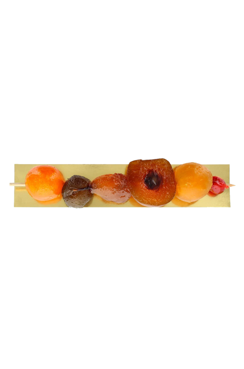 Candied fruit skewer