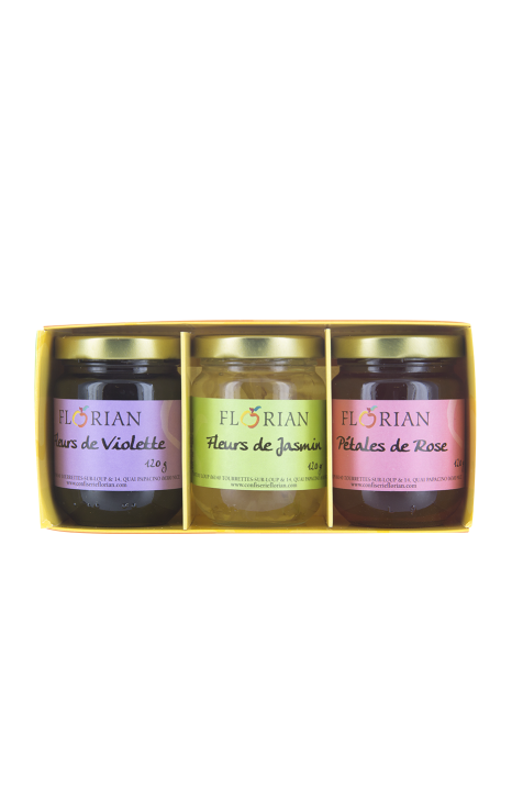 Coffret de 3 pots de délices de fleurs 120g