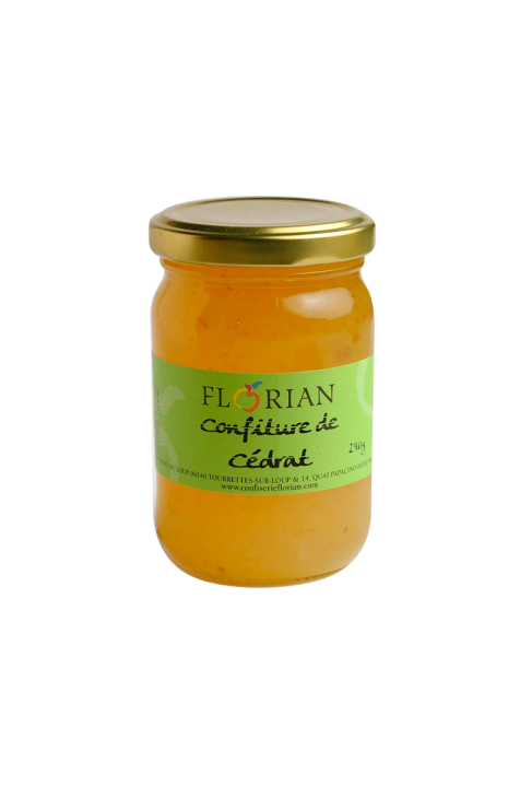 confiture artisanale de cédrat pot en verre 240g - Confiserie Florian