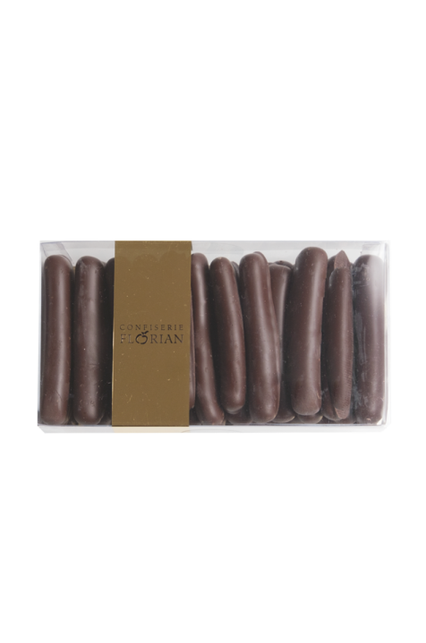 Orangette au chocolat noir en boîte 250g - Confiserie Florian