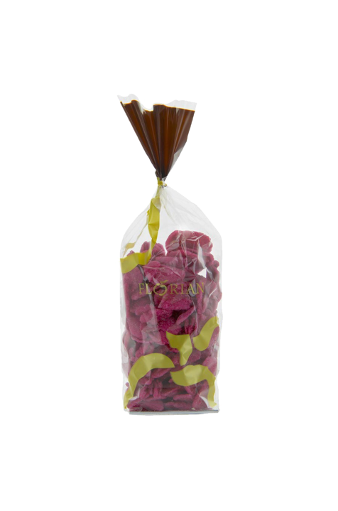 Pétales de rose cristallisés