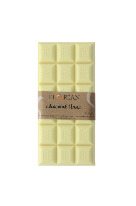 tablette de chocolat blanc 100g - Confiserie Florian