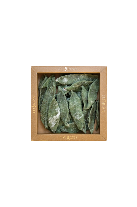 Boîte de feuilles de verveine cristallisées - Confiserie Florian