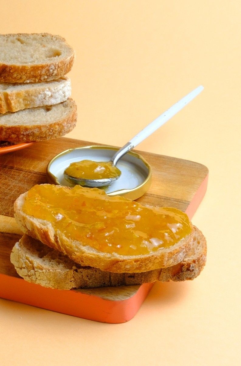 Mandarin jam on toast