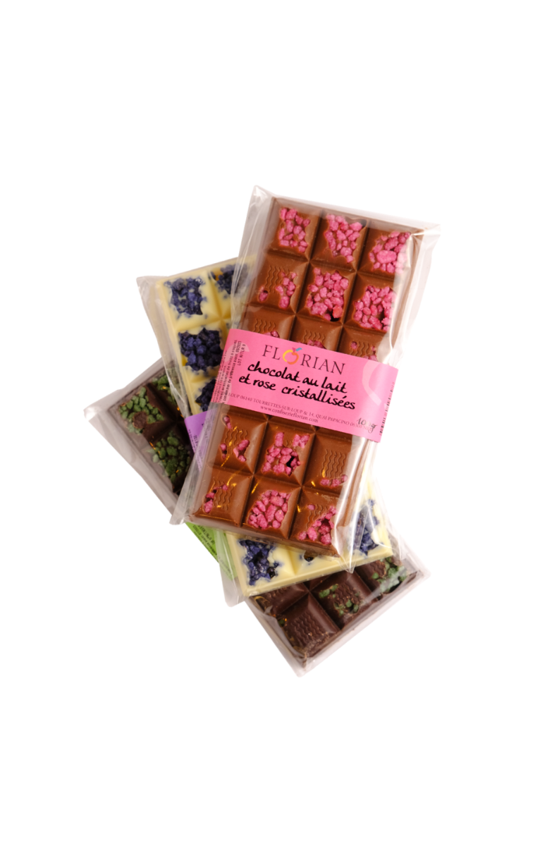 Set of 3 floral chocolate bars – Confiserie Florian