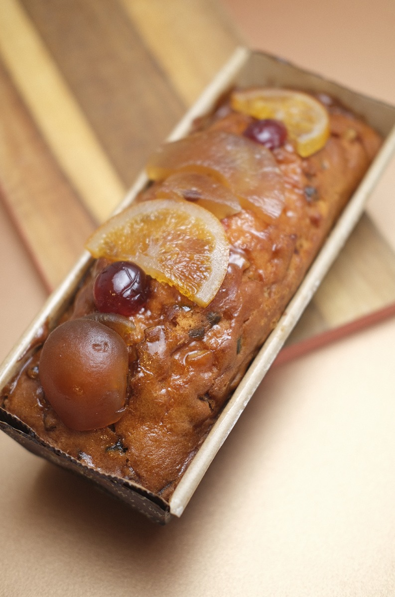 Fruitcake with mixed candied fruit