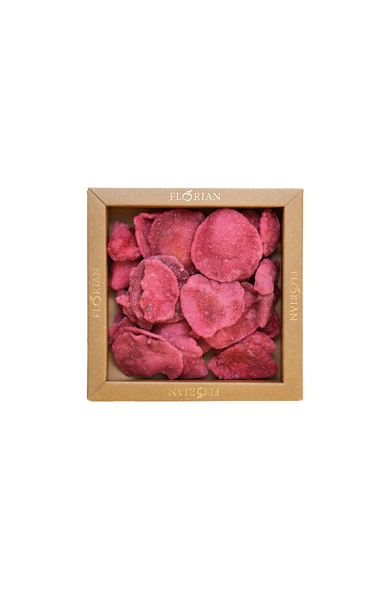 Pétales de rose cristallisés boîte 80g - Confiserie Florian