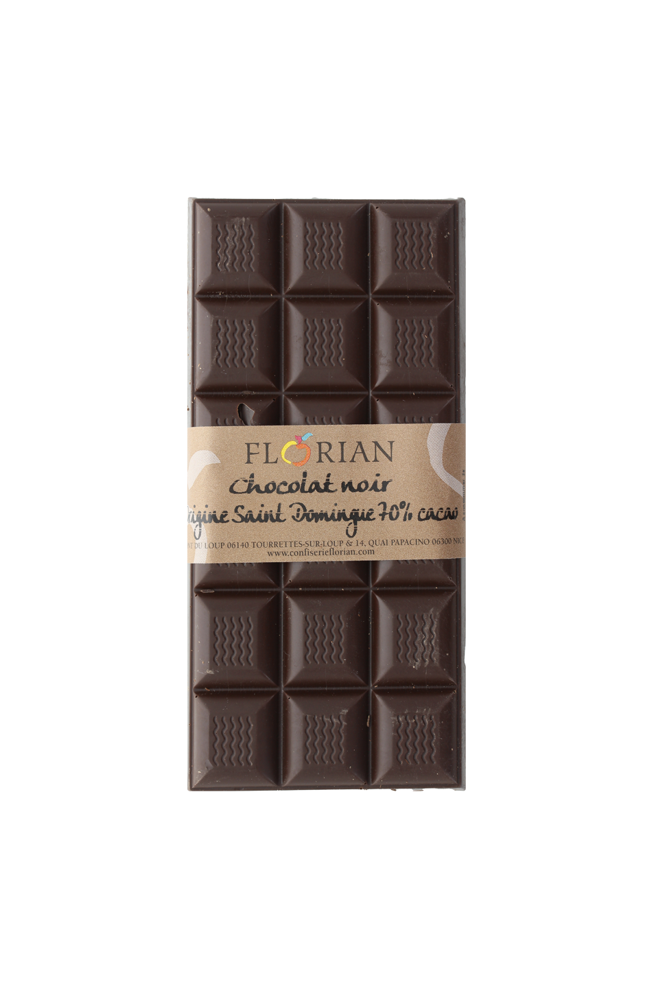 tablette de chocolat noir 70% - Confiserie Florian