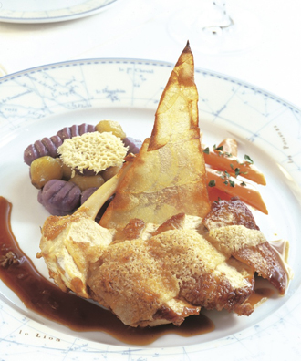 Suprême de Pintade au Confit de Fleurs de Jasmin