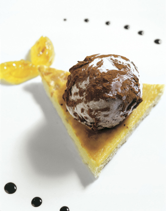 Truffe glacée au chocolat et orange amère