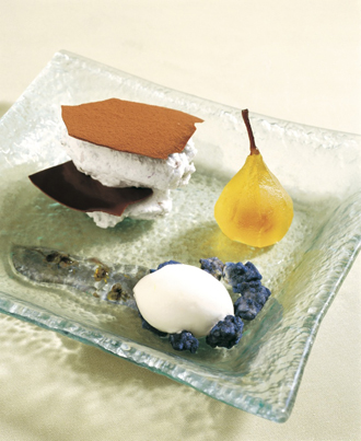 Millefeuille chocolaté de pousse à la violette