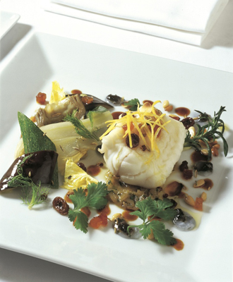 Tajine de lotte à la violette